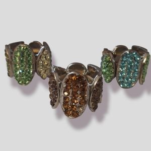 Stretch crystal rings